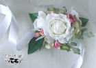 pba14　白いバラのアームレット